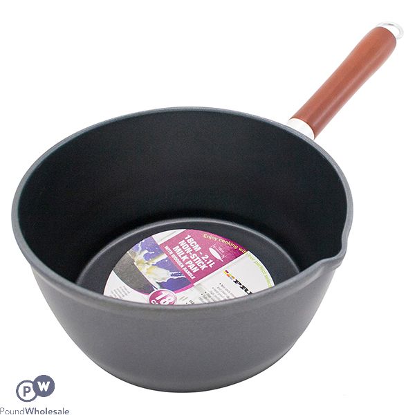 Prima Non-stick Wooden Handle Milk Pan 18cm 2.1l