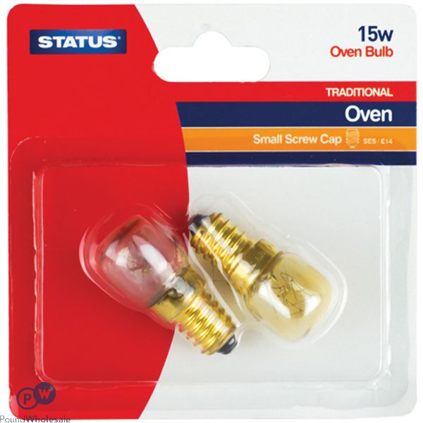 Status Oven Bulb SES/E14 240V 15W 2 Pack