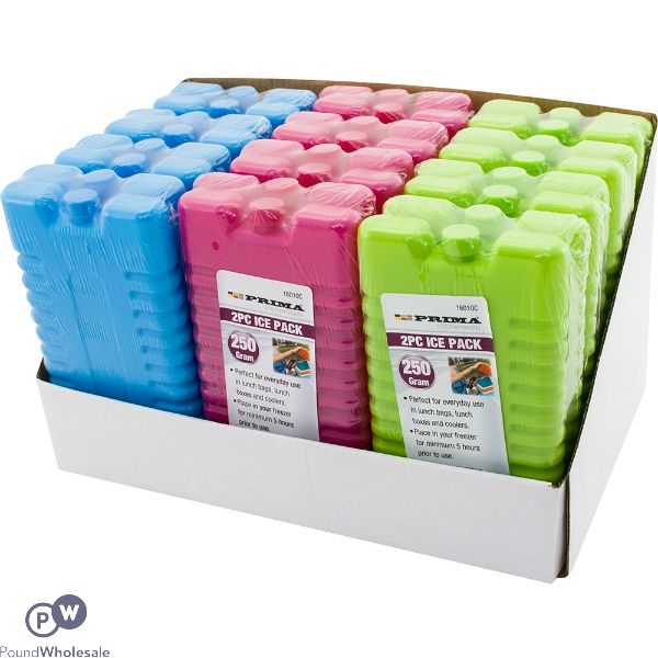 Prima 250g Freezer Blocks 2 Packs Assorted Colours CDU