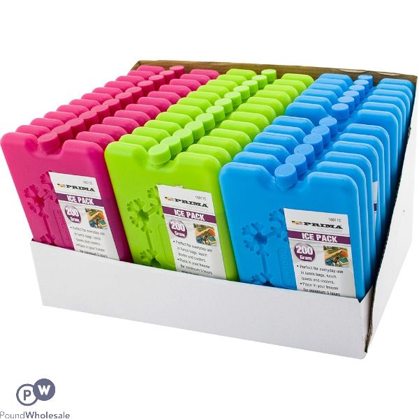 Prima 200g Ice Pack Assorted Colours CDU