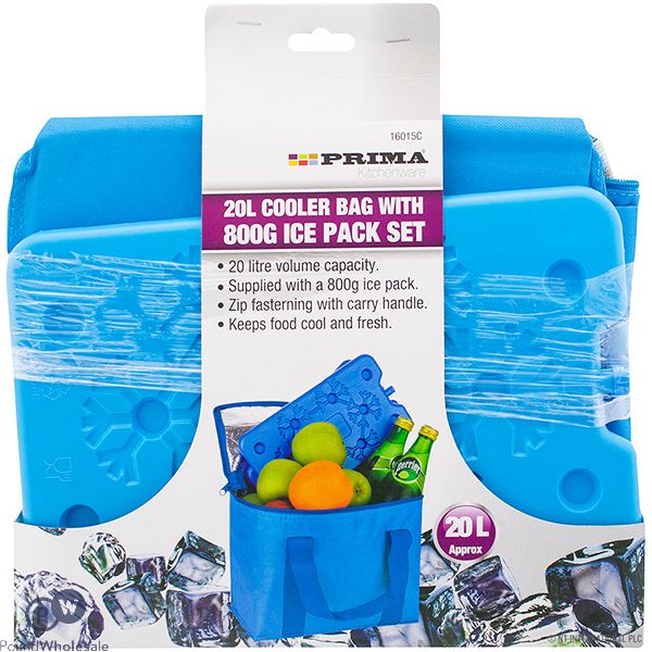 Prima 20L Cooler Bag With 800g Ice Pack Set
