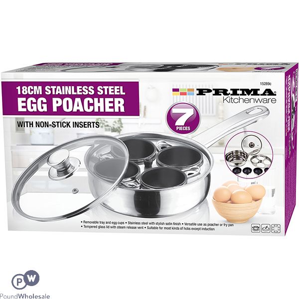 Prima Egg Poacher Set With Non-Stick Inserts 7pc