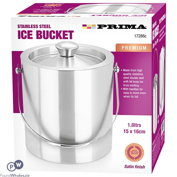 Prima Stainless Steel Ice Bucket 1.8l