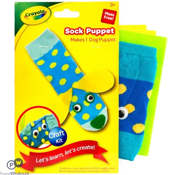 Crayola Dog Sock Puppet Craft Kit