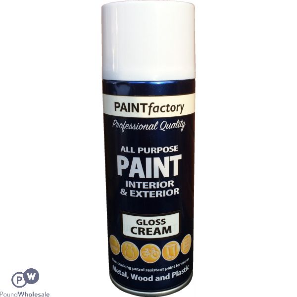 All Purpose Light Cream Spray Paint 400ml (metal,wood And Plastic)