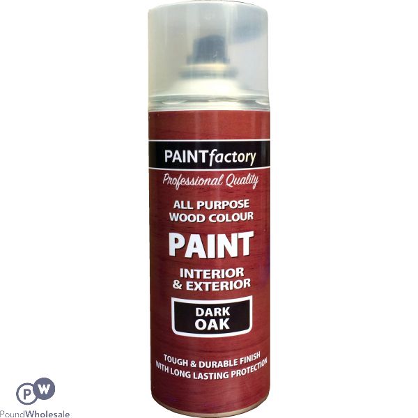 All Purpose Wood Colour Mahogany Dark Oak Spray Paint 400ml 