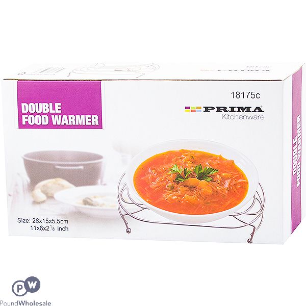 Prima Double Food Warmer 28 X 15 X 5.5cm