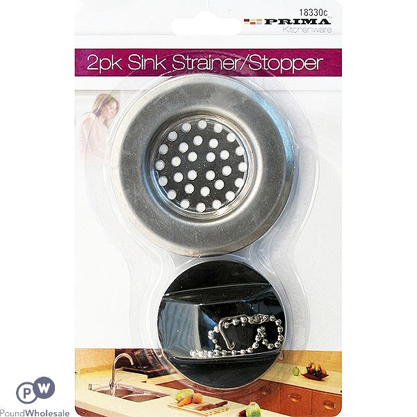 Prima Sink Strainer & Stopper 2 Pack