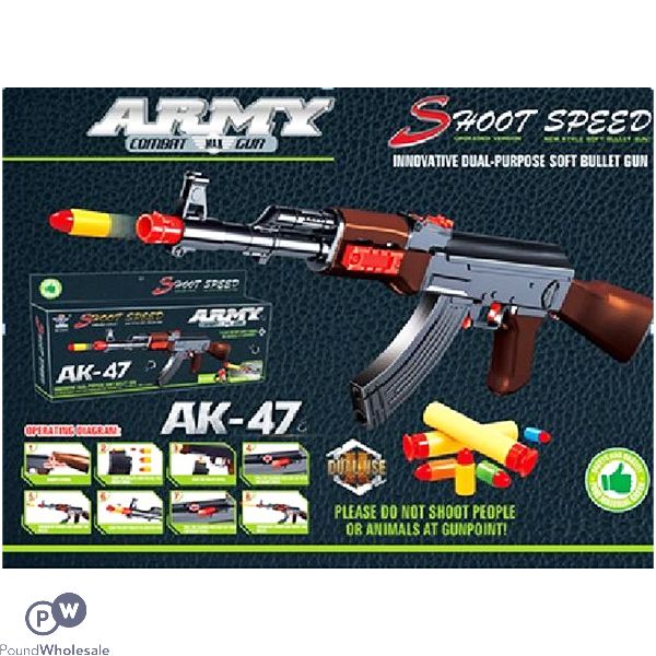 Army Ak-47 Soft Bullet Gun Play Set