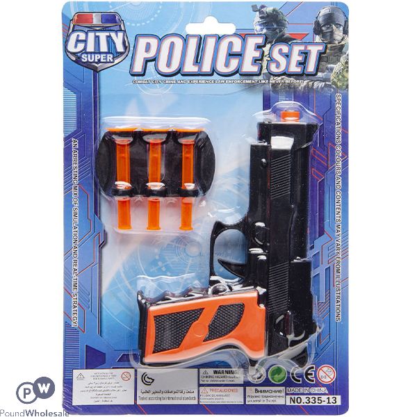 City Super Police Pistol & Bullets Play Set