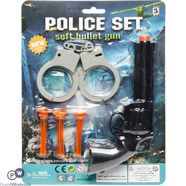 Police Soft Bullet Pistol Gun Play Set 5pc