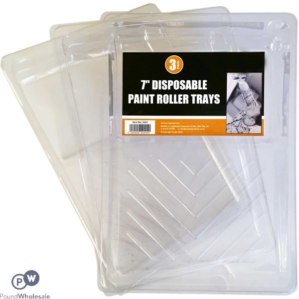 7" Disposable Paint Roller Trays 3 Pack