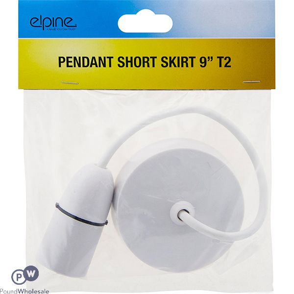 Elpine T2 Pendant Short Skirt Lamp Holder 9"