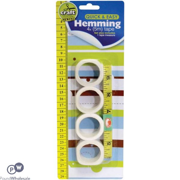 Craft Central Hemming Set With Measuring Tape 5 Pack