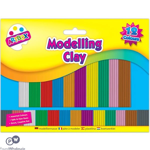 Artbox Modelling Clay Assorted Colours 12 Strips