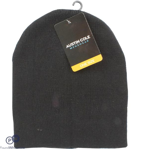 Austin Cole Men's Black Beanie Hat