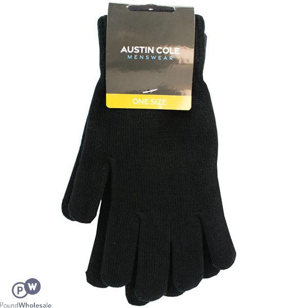 Austin Cole Men's Black Classic Gloves