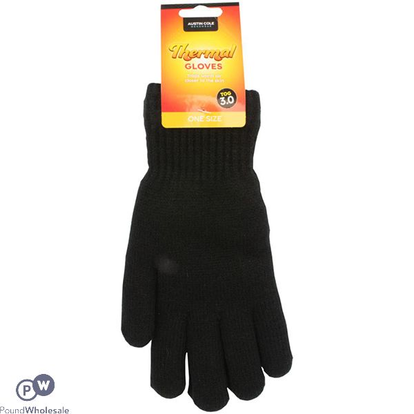 Austin Cole Men's Black Thermal Gloves