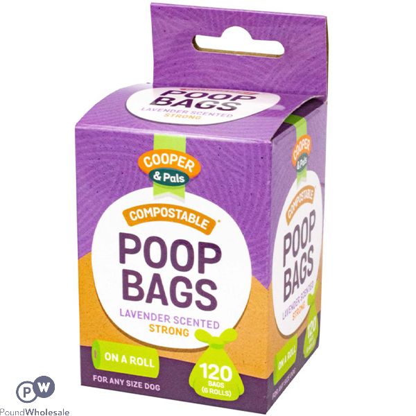 Cooper & Pals Lavender Scented Compostable Poop Bags 120 Pack