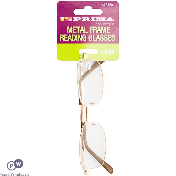 Prima Metal Frame Reading Glasses +3.00