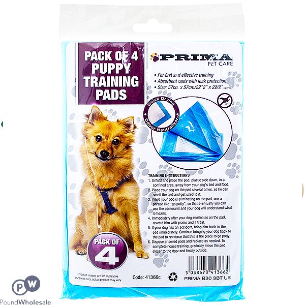 Prima Puppy Training Pads 57cm 4 Pack