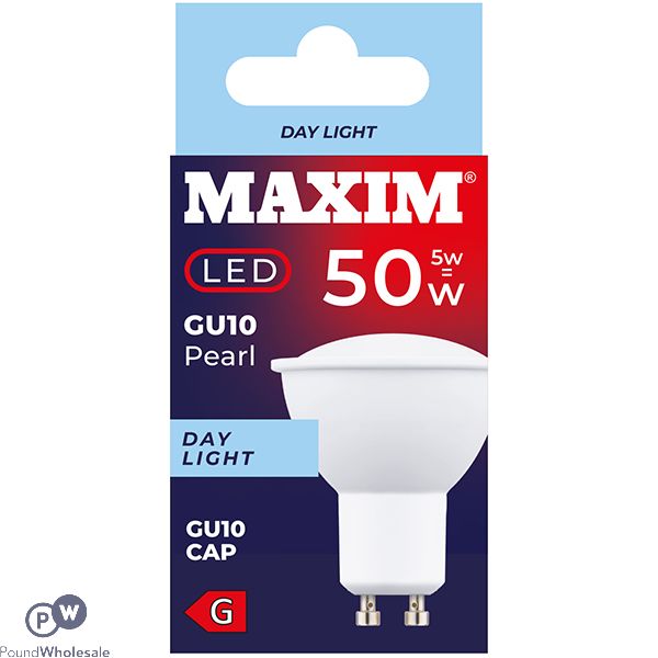 Maxim 5w=50w Gu10 Cap Pearl Day Light Led Light Bulb