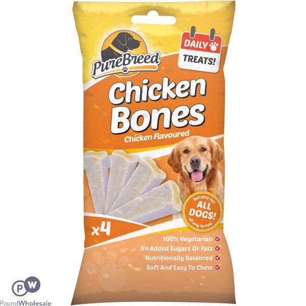 Pure Breed Chicken Bones Medium 4 Pack
