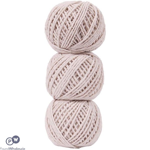 Just Stationery Balls Of Cotton String 3 Pack