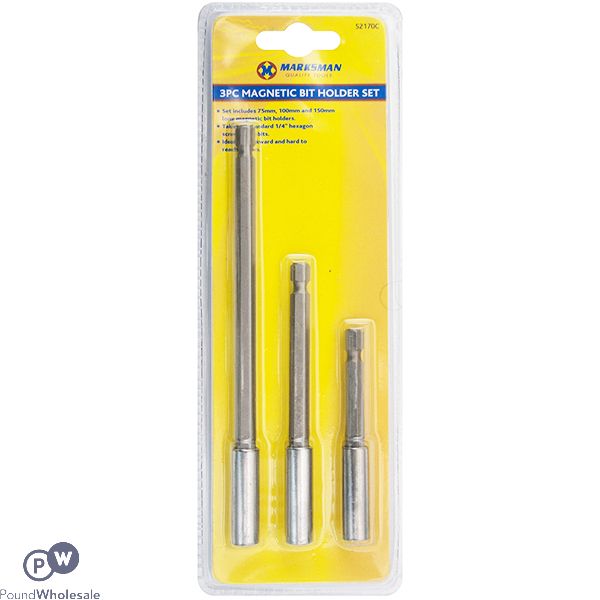 Marksman Magnetic Bit Holder Set 3pc