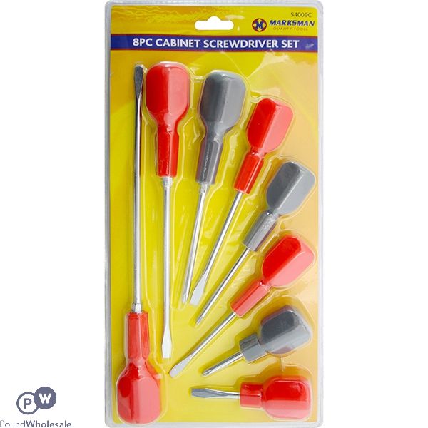 Marksman Cabinet Flat & Phillips Screwdriver Set 8pc