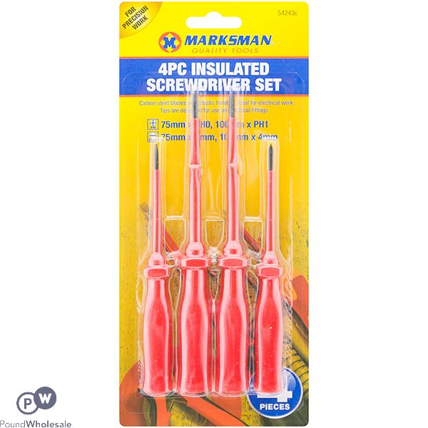 Marksman Flat & Phillips Insulated Screwdriver Set 4pc