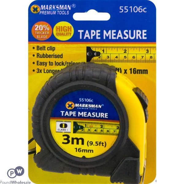 Marksman Tape Measure 3m