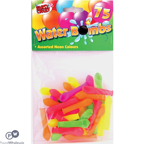 Party Crazy Neon Water Bombs 75 Pack