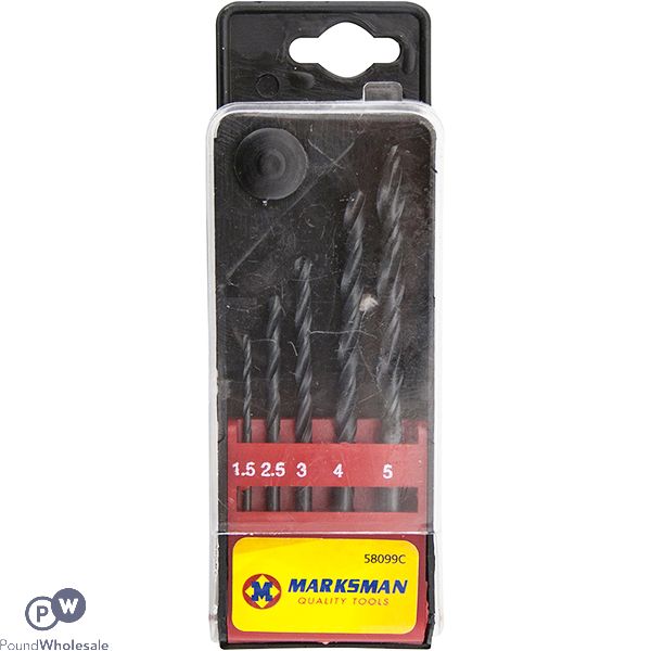 Marksman Hss Twist Drill Bit Set 5pc