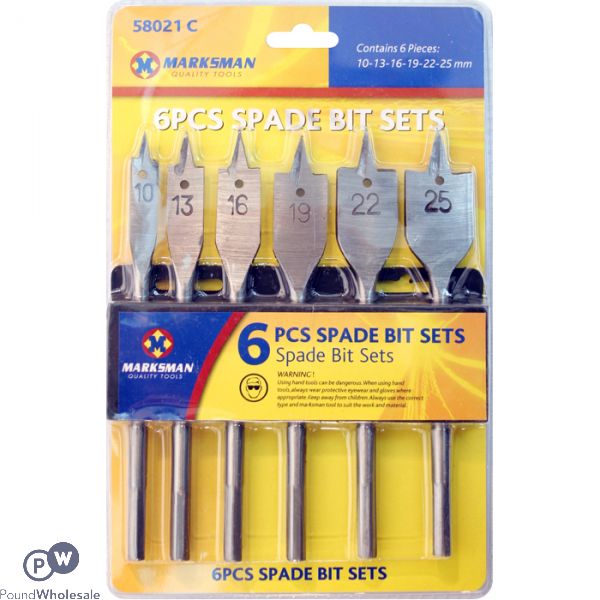 Marksman Spade Bit Sets 6pc