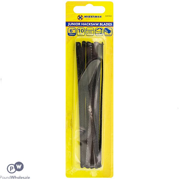 Marksman Junior Hacksaw Blades 6" 10 Pack