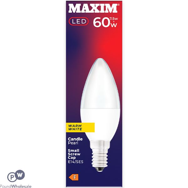 Maxim 7.5w=60w Pearl Warm White E14 Ses Led Light Bulb