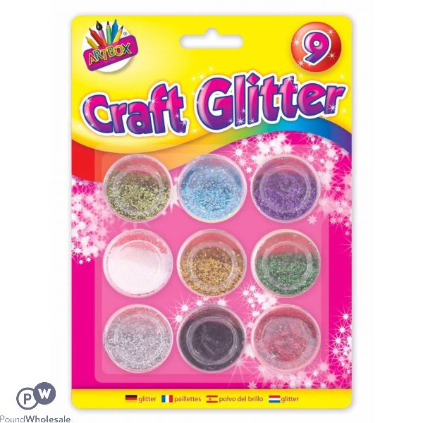 Artbox Metallic Colour Glitter Pots 16G 9 Pack