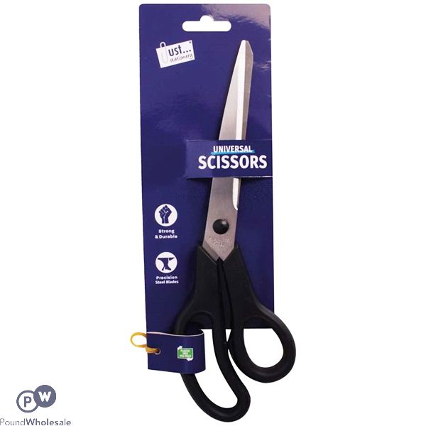 Just Stationery 10" Steel Scissors Black