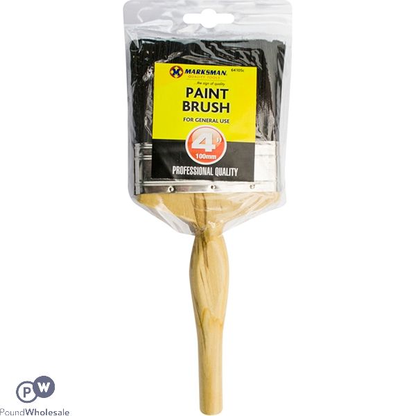 Marksman Wooden Handle Paint Brush 4"