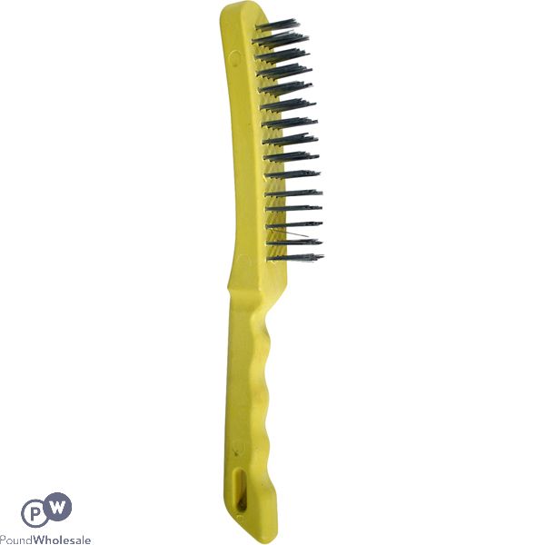 Yellow Handle Wire Brush 4 Row