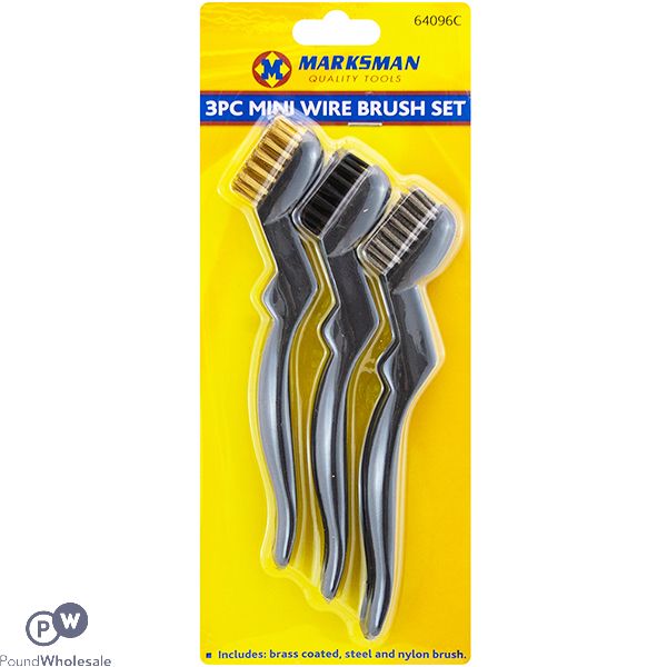 Marksman Mini Wire Brush Set 3pc