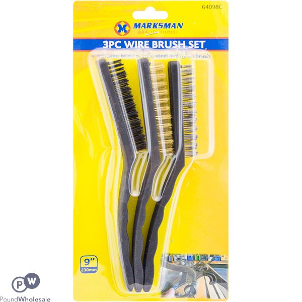 Marksman Wire Brush Set 23cm 3pc