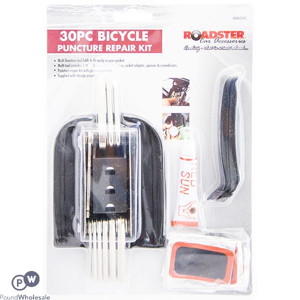 Roadster Bicycle Puncture Repair Kit 30pc