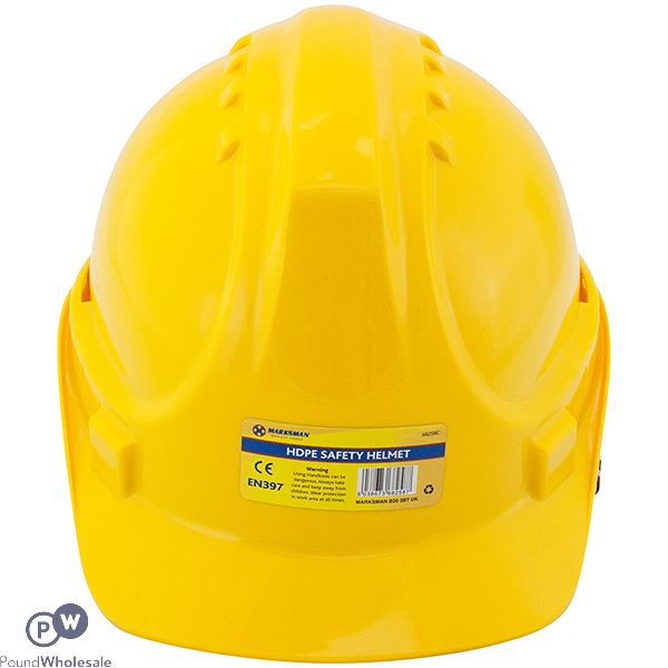 Marksman Hdpe Yellow Safety Helmet