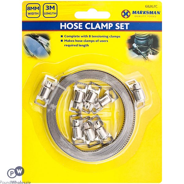 Marksman Hose Clamp Set 8mm X 3m