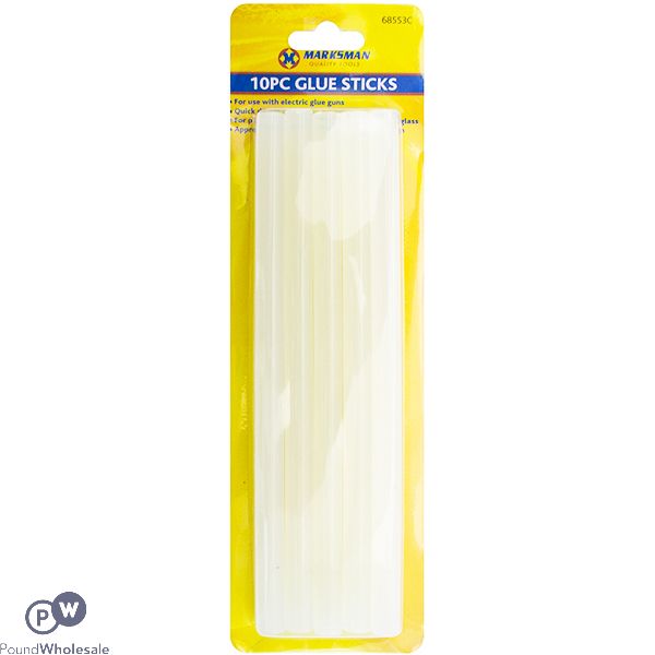 Marksman Clear Hot Melt Glue Sticks 11 X 200mm 10pc