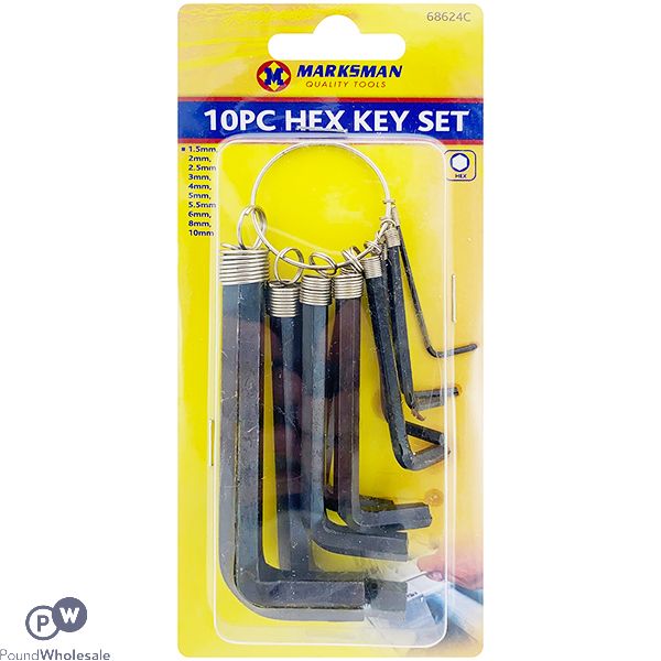 Marksman Black Oxide Hex Key Set 10pc