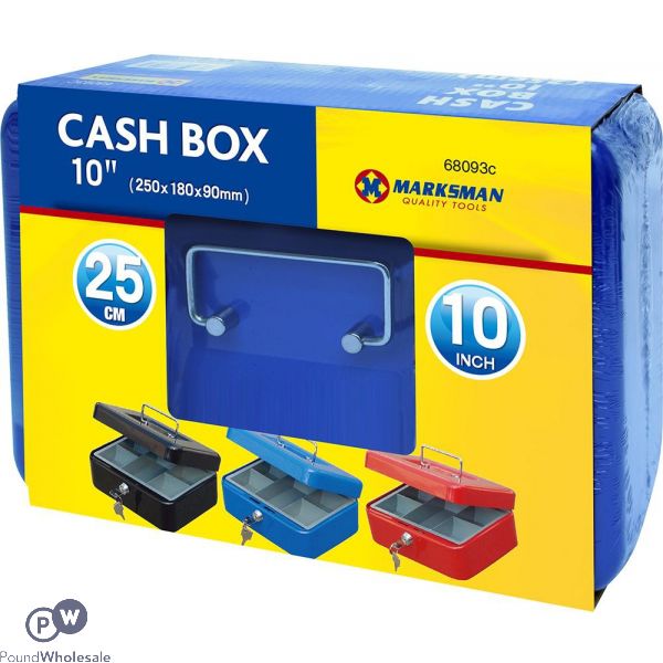 Marksman Cash Box 10" Assorted Colours