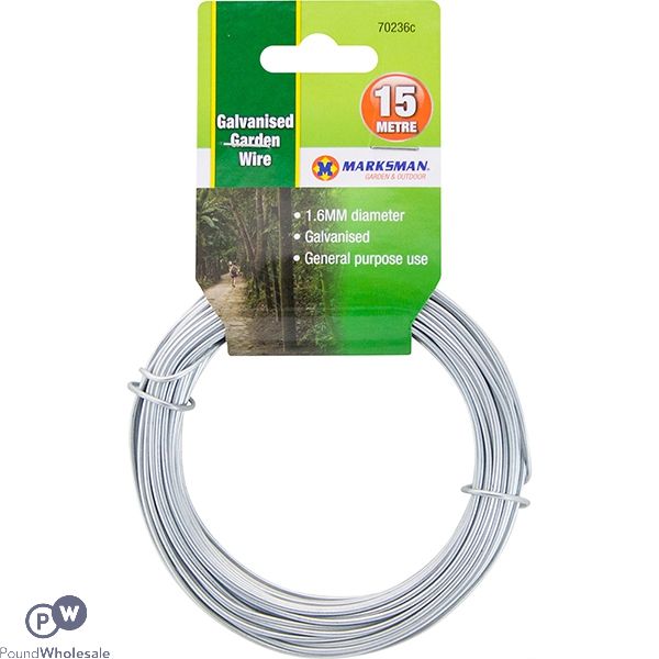 MARKSMAN 1.6MM GALVANISED GARDEN WIRE 15M